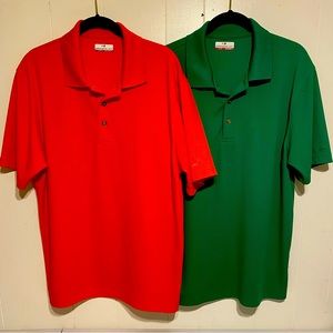 Men’s Grand Slam Button Up Polo Shirt~ Set of 2